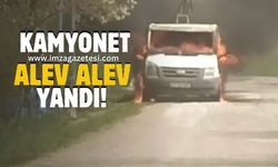 Kamyonet Alev Alev Yandı!
