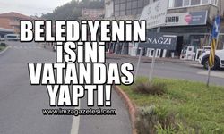 Zonguldak Belediyesi'nin işini vatandaş yaptı!