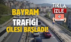 Zonguldak'ta Bayram Tatili Trafik Yoğunluğu!
