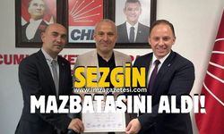 CHP Gelik Belediye Başkanı Sezgin mazbatasını aldı!
