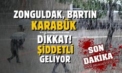 Zonguldak, Karabük, Bartın illeri için meteorolojiden uyarı! Şiddetli ve kuvvetli geliyor