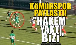 Zonguldak Kömürspor, penaltı beklediği pozisyonu paylaştı "Hakem yaktı bizi"