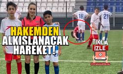 Zonguldak u-13 ligi maçında hakem Ayşenur Demirhan'dan alkışlanacak hareket!