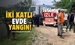 İki katlı evde korkutan yangın!