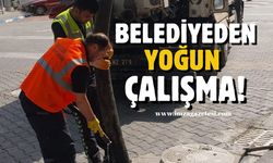 Belediyeden kanalizasyon ve yağmursuyu altyapısı çalışması...