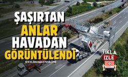 Şaşırtan anlar havadan kaydedildi!