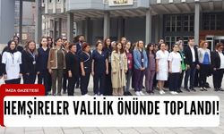 Hemşireler Valilik önünde biraya geldi!