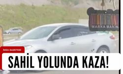 Kilimli sahil yolunda kaza!