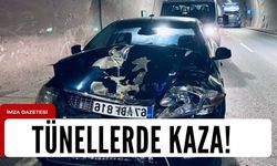 Tünellerde kaza! Araçlar çarpıştı