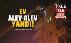 Gece Çıkan Yangında Ev Alevlere Teslim Oldu!