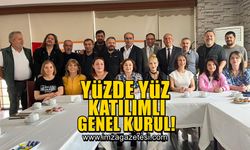 Yüzde 100 katılımlı genel kurul…