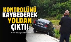 Bartın'da kontrolünü kaybeden sürücü yoldan çıktı!