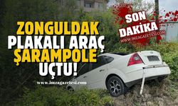 Zonguldak plakalı araç Bartın'da şarompole uçtu!