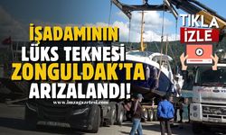 Kırgız işadamının lüks teknesi Zonguldak'ta arızalandı!