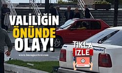 Zonguldak Valiliği önünde olay!