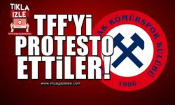 Zonguldak Kömürspor, maçın ilk düdüğünün çalmasıyla birlikte TFF'yi protesto etti!