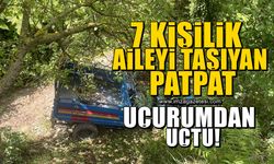 7 kişilik aileyi taşıyan patpat, uçurumdan aşağı yuvarlandı!