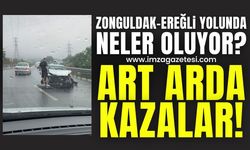 Zonguldak-Ereğli Yolunda Yağışlı Hava Kazası