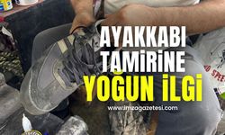 Zonguldak'ta ayakkabı tamirine yoğun ilgi!