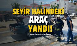 Seyir halindeki otomobil alev aldı!