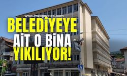 Belediyeye ait hizmet binası yıkılıyor!