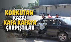 Korkutan kaza! Kafa kafaya çarpıştılar