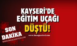 Kayseri'de eğitim uçağı düştü!