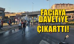 Zonguldak'ın Kdz.Ereğli ilçesinde çöp kamyonu faciaya davetiye çıkarttı!