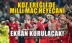 Kdz.Ereğli'de Türkiye-Gürcistan maçı heyecanı! Dev ekran kuruluyor...