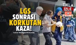 LGS sınavdan çıkan öğrencileri korkutan kaza!