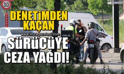 Motosiklet sürücüsüne ceza yağdı!