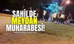 Sahilde meydan muharebesi! Sopalar ve kürekler havada uçuştu