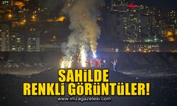 Sahilde renkli görüntüler!