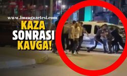 Trafik kazası sonrası kavga! Yaralılar var