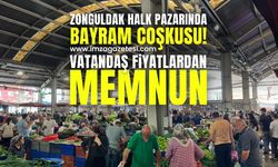 Zonguldak Halk Pazarında Bayram Coşkusu