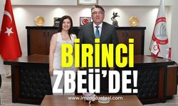 ZBEÜ Birincisi Gülümser Kahveci'den Rektör Özölçer'e ziyaret...