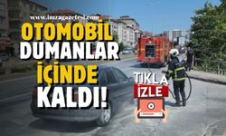 Otomobil dumanlar içinde kaldı!