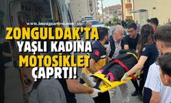 Zonguldak'ta yaşlı kadına motosiklet çarptı!