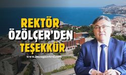 Rektörden emeği geçenlere teşekkür…