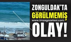 Zonguldak'ta Şaşırtıcı Bir Olay: Kurbanlık Dana Denize Atlayıp Kaçtı