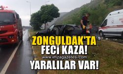 Zonguldak'ın Alaplı ilçesinde feci kaza! 2 kişi yaralandı