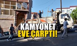 Zonguldak'ta feci kaza! Kamyonet eve çarptı...