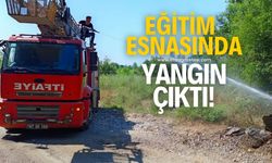 Eğitim esnasında ormanda yangın çıktı! Ekipler müdahale etti