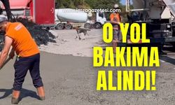 O yol bakıma alındı, sürücüler rahat etti!