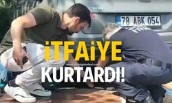 İtfaiye ekipleri tarafından kurtarıldı!