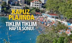 Kapuz plajında tıklım tıklım hafta sonu!