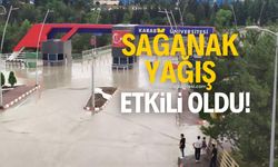 Karabük'te sağanak yağış hayatı felç etti!