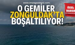 O gemiler Zonguldak'ta boşaltılıyor!