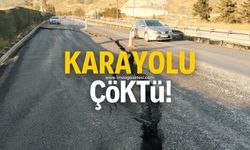 Sürücüler dikkat! O yol çöktü