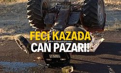 Traktörün takla attığı kazada can pazarı!